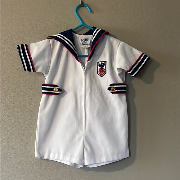 Vintage Nautical Sailor Romper - Picture 1 of 5